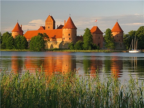 特拉凯,水,城堡,立陶宛