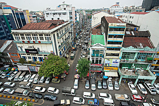 缅甸仰光唐人街图片