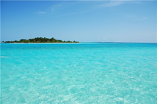 马尔代夫,岛屿,漂亮,青绿色,水