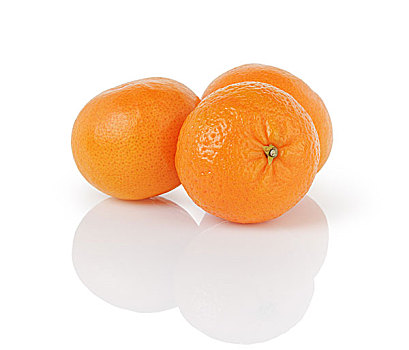 三个,成熟,柑橘,隔绝,白色背景,背景