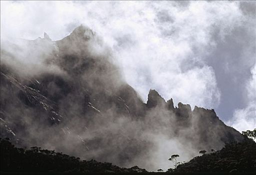 玄武岩,顶峰,山,京那巴鲁山,国家公园,婆罗洲