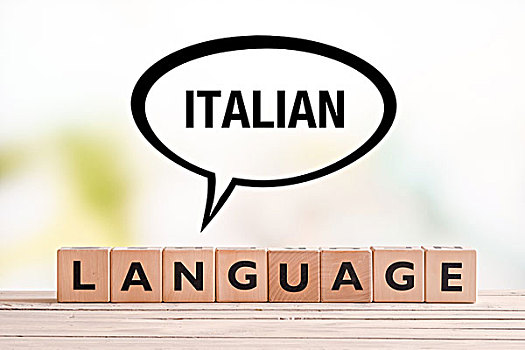 意大利,语言文字,授课,标识,立方体,桌子