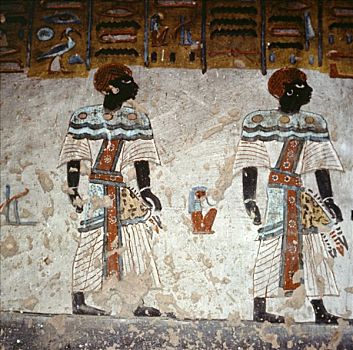 壁画,墓地,帝王谷,底比斯,埃及