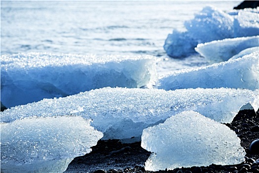 浮冰,冰河,泻湖,杰古沙龙湖