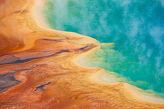 色彩折射,水池,黄石国家公园,怀俄明