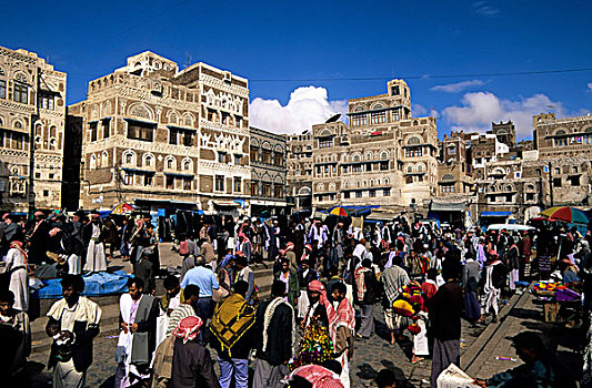 也门,老城,市场