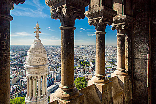 风景,上面,蒙马特尔,巴黎,法国