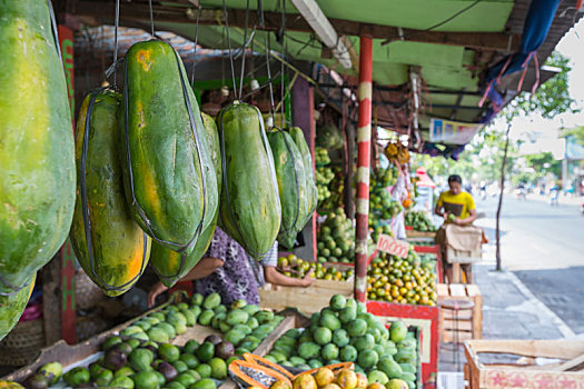 木瓜,热带,市场,印度尼西亚