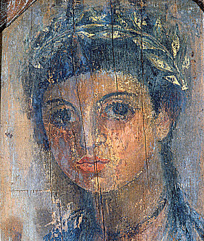 年轻,女人,肖像,古埃及,罗马时期,二世纪,广告