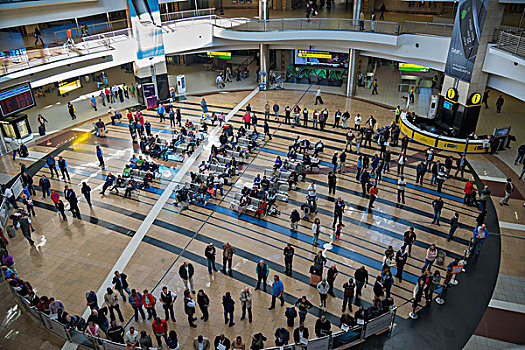 国际机场,大厅,等待,约翰内斯堡,南非,非洲