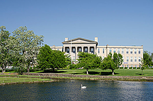 美国,新英格兰,罗德岛,布里斯托尔,历史,纪念,学校,风景