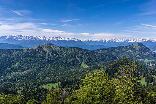 德国,巴伐利亚,巴伐利亚阿尔卑斯山,风景,顶峰