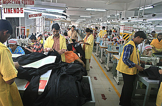 室内,衣服,工厂,达卡,孟加拉,出口贸易,首都,美女,生活方式,缝缀