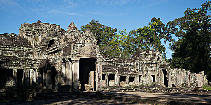 遗址,庙宇,吴哥,收获,柬埔寨
