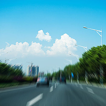 道路,天空,城市,动感