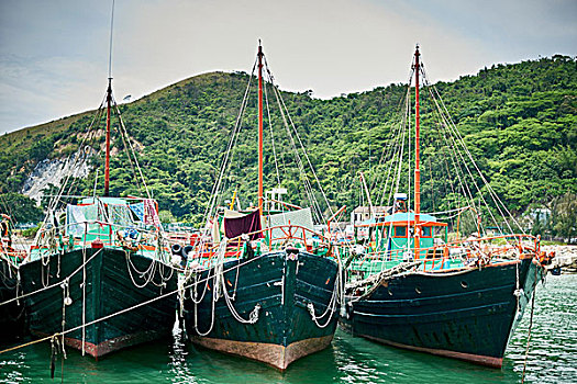 船,水上,大澳,香港