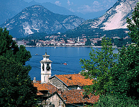 马焦雷湖,贝拉岛,背景,意大利