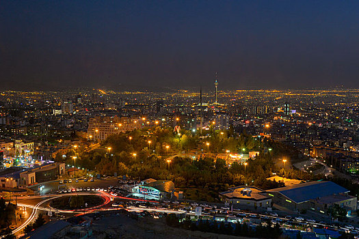 德黑兰日夜景