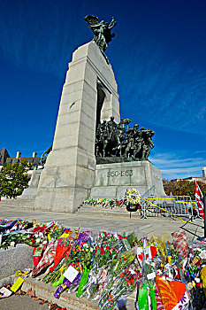 加拿大,战争纪念碑,渥太华,安大略省,墓地,未知,军人,包着,战争,纪念日,仪仗兵
