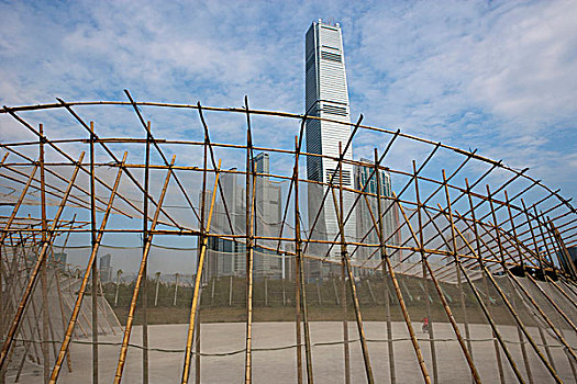 建筑,西部,九龙,水岸,散步场所,天际线,背景,香港