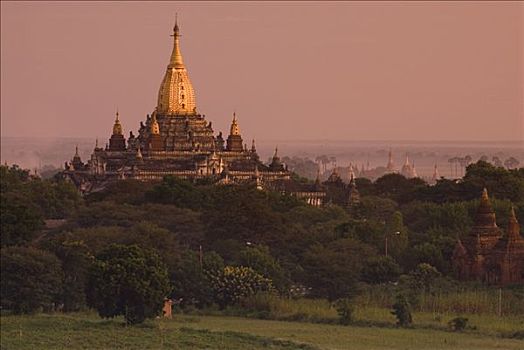 阿南达寺,早晨,蒲甘,缅甸,东南亚