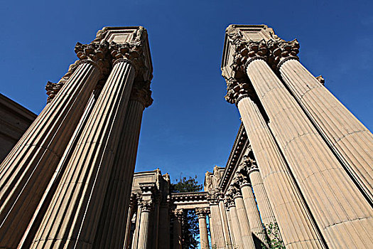 旧金山艺术宫,蓝天,北美洲,美国,加利福尼亚州,旧金山,风景,全景,文化,景点,旅游