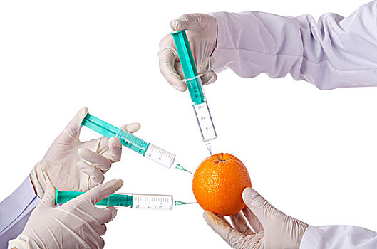 科学,实验,橙色,注射器