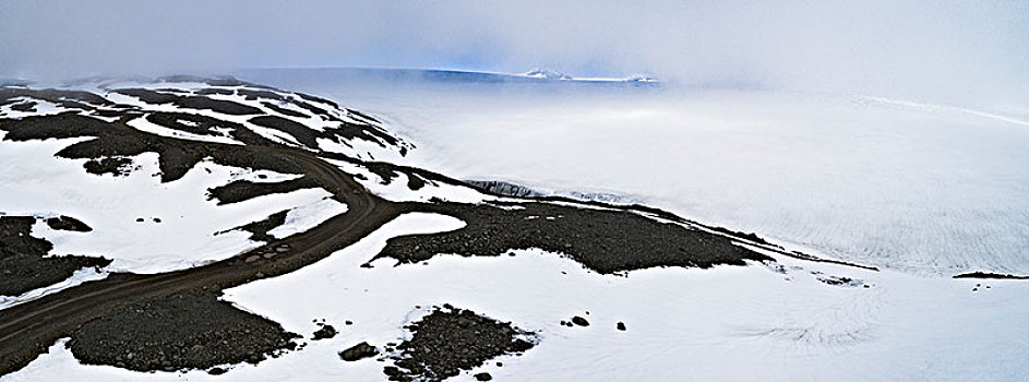全景,风景,雾状,天气,天空,冰岛