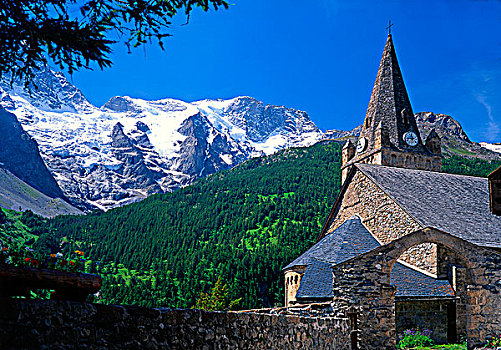 法国,阿尔卑斯山,墓地,山峦
