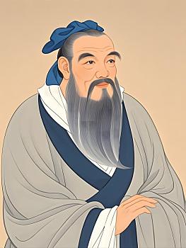 儒家先賢孔子畫像