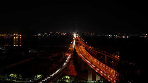 椒江二桥,桥上的夜晚,夜景