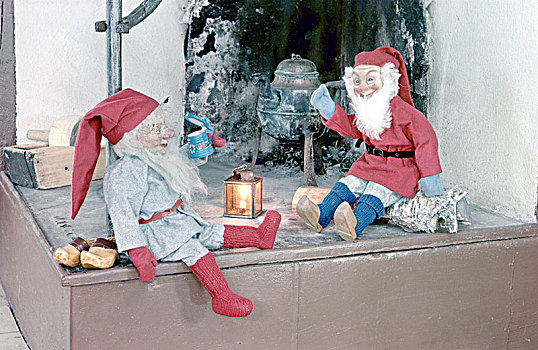圣诞节,核仁巧克力饼,壁炉架,60年代,艺术家