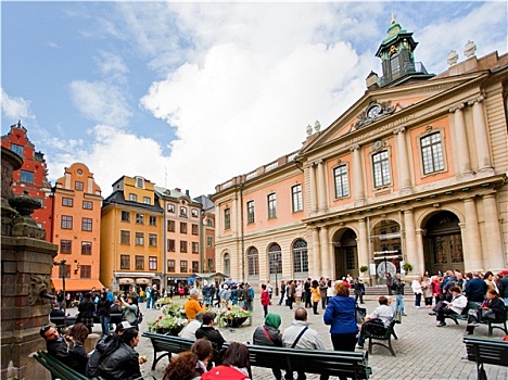 瑞典人,学院,博物馆,广场,斯德哥尔摩