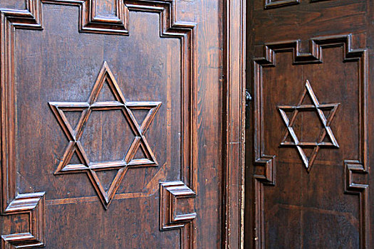 犹太会堂,犹太,星,象征,门,布拉格,捷克共和国