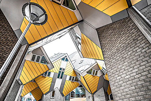 立体方块屋,设计,鹿特丹