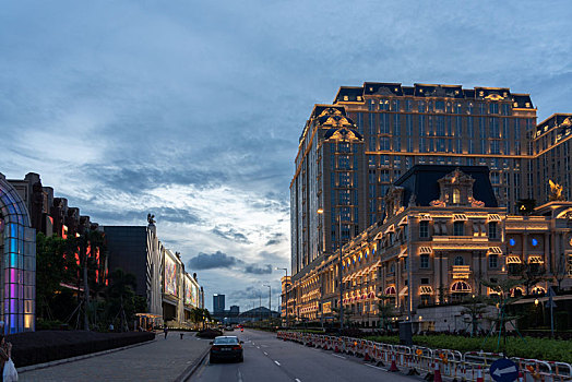 澳门酒店博彩业灯光夜景