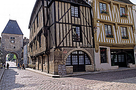 法国,勃艮第,中世纪,乡村,市政厅