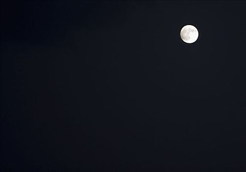 满月,空中,塞多纳,亚利桑那,美国