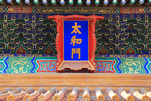 北京故宫太和门牌匾