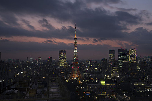 东京塔,夜晚