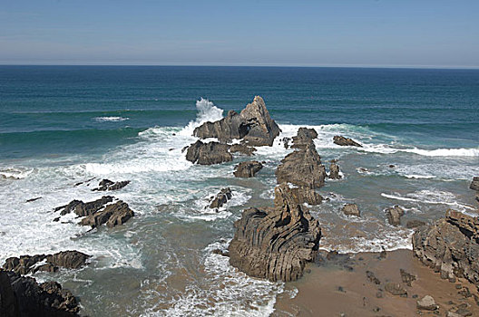 葡萄牙,西海岸,自然,海洋,海岸,石头