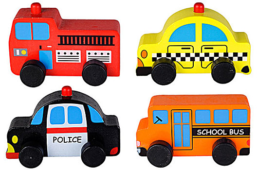 黄色,木制玩具,汽车,出租车,隔绝,白色背景