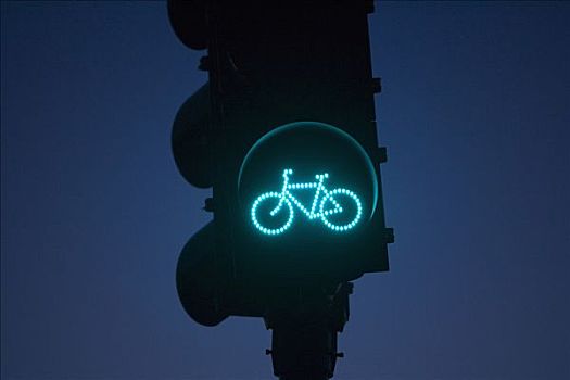 仰视,交通信号,自行车