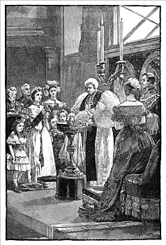 洗礼仪式,公主,19世纪,艺术家