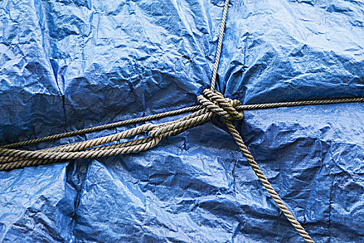 蓝色,防水油布,遮盖,一堆,渔业,网,码头区,渔人码头,西雅图