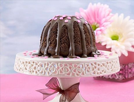 巧克力蛋糕,巧克力糖衣,装饰