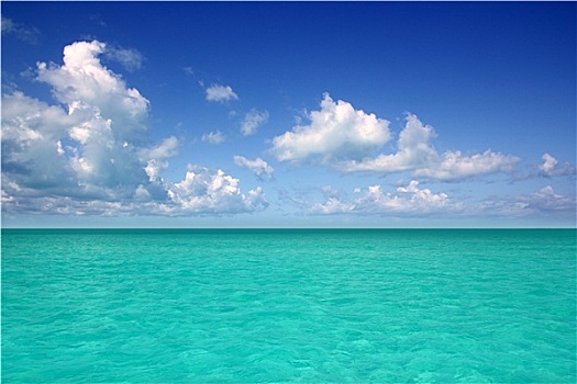加勒比海,地平线,蓝色背景,天空,假期