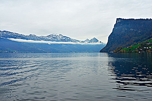 瑞士的琉森湖景色