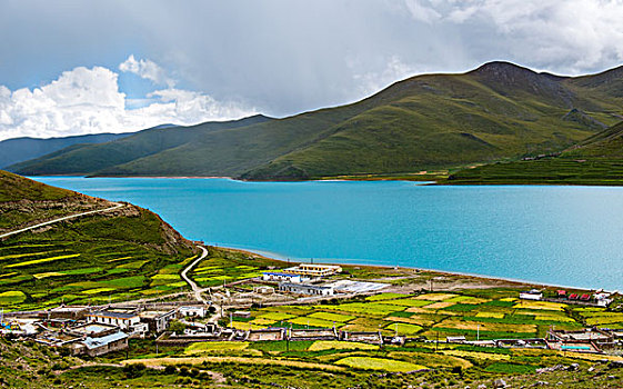 西藏羊卓雍措湖风光