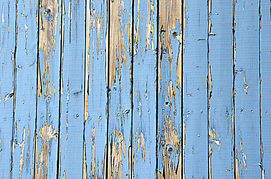 墙壁,淡蓝色,木质,板条,涂绘,掉皮